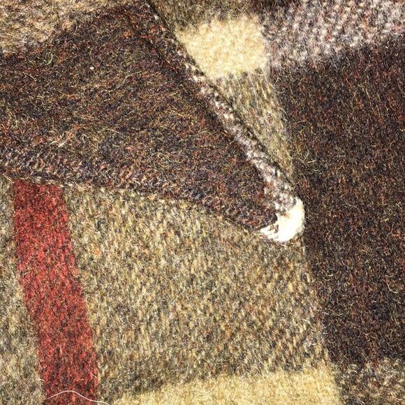 Vintage Maine Plaid Sherpa lined Sears Retro Hipster lumberjack Shirt Jacket 44 - Picture 3 of 6